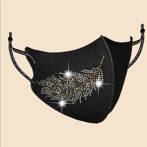 3/30$ New Rhinestone leaf decor mask